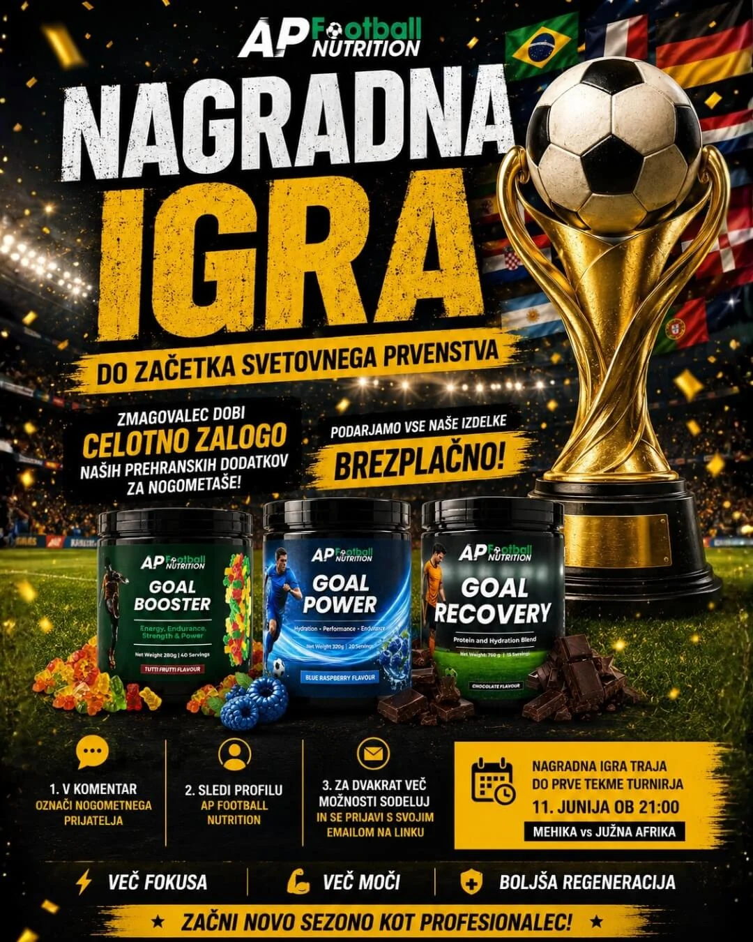 AP Football Nutrition FIFA Svetovno prvenstvo 2026 nagradna igra